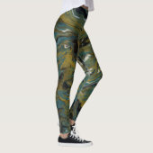 Leggings Teal, or, White and Black Oils (Droite)