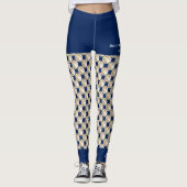 Leggings Team Baseball avec faux short bleu (Devant)