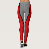 Leggings Team & Fan Grey et Red Mascot (Dos)