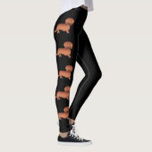 Leggings Teckels de dessin animé mignons aux longs cheveux (Droite)