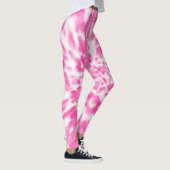 Leggings teint Cravate rose et blanc (Droite)