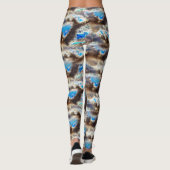 Leggings Teinte bleue et brune dans un bois brut (Dos)