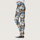 Leggings Teinte bleue et brune dans un bois brut (Gauche)