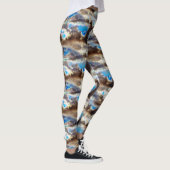 Leggings Teinte bleue et brune dans un bois brut (Droite)