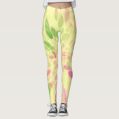 Leggings teinture à cravate rose vert et jaune (Devant)