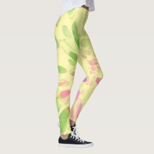Leggings teinture à cravate rose vert et jaune