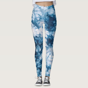 Leggings Teinture à tarte bleue