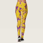 Leggings Teinture à tarte violet et or (Dos)
