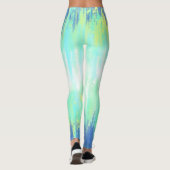 Leggings Teinture blanche Aqua bleu (Dos)