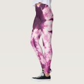 Leggings Teinture de teinture pourpre Texture de batik (Gauche)