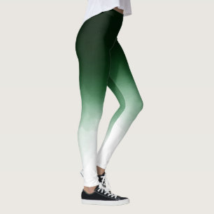 Leggings Teinture de trempe verte Ombre