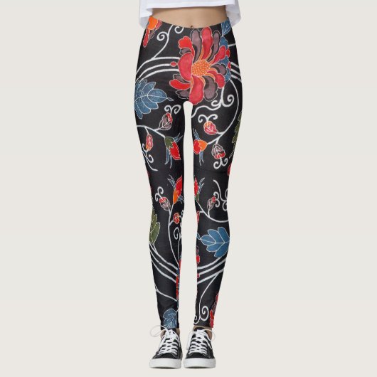 Leggings Teinture d'okinawaïen japonaise (Bingata) (Devant)
