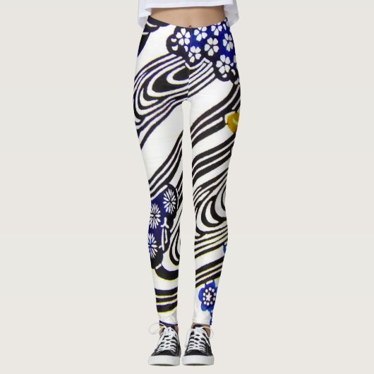 Leggings Teinture d'okinawaïen japonaise (Bingata) (Devant)