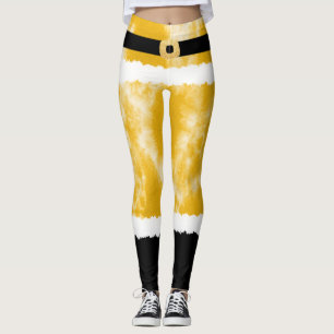 Leggings Teinture Jaune Teinture Santa Claus Costume Noël