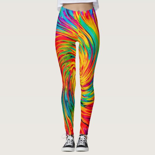 LEGGINGS TEINTURE LIE VENT ABSTRAIT (Devant)