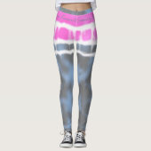 Leggings Teinture rose blanc & bleu Tie Twist Sway in Style (Devant)