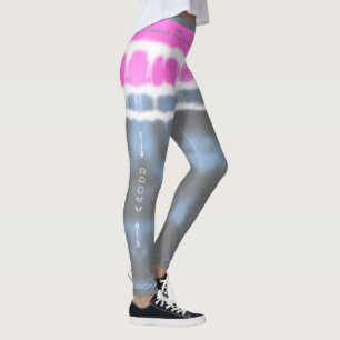 Leggings Teinture rose blanc & bleu Tie Twist Sway in Style