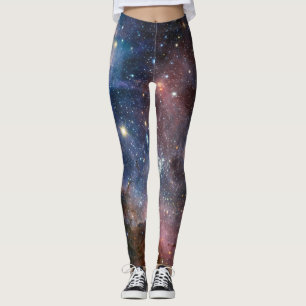 Leggings Télescope Nebula Hubble Carina Rouge et Bleu