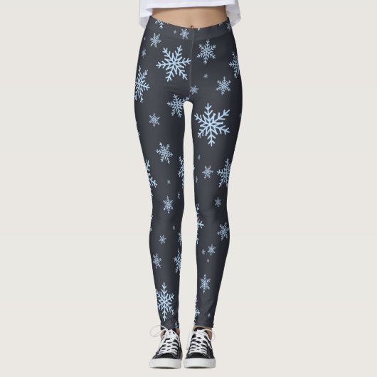 Leggings Tempête de neige la nuit (Devant)