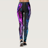 Leggings Tempête océanique violette de l'Aqua Tiger (Dos)