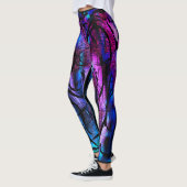 Leggings Tempête océanique violette de l'Aqua Tiger (Gauche)
