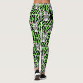 Leggings Tendance à Motif Zèbre Lime (Dos)