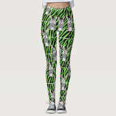 Leggings Tendance à Motif Zèbre Lime (Devant)