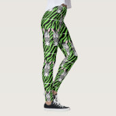 Leggings Tendance à Motif Zèbre Lime (Droite)