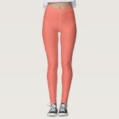 Leggings Tendance Automne Couleur Coral Coucher de soleil S (Devant)
