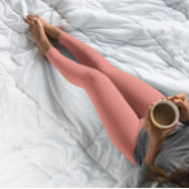 Leggings Tendance Automne Couleur Coral Coucher de soleil S