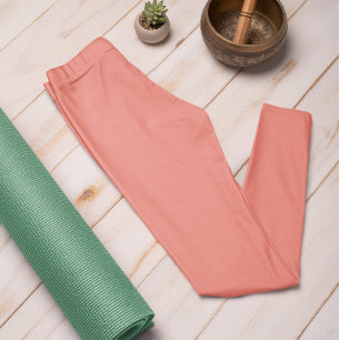 Leggings Tendance Automne Couleur Coral Coucher de soleil S