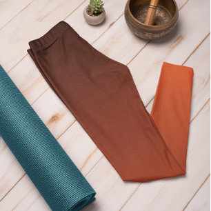 Leggings Tendance Automne Couleur Flamme Rouge Ombre Leggin