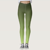 Leggings Tendance Automne Couleur Printemps Vert Ombre Legg (Devant)