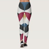 Leggings Tendance Blanc Bourgogne Bleu Noir Jaune Mode (Dos)