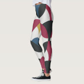 Leggings Tendance Blanc Bourgogne Bleu Noir Jaune Mode (Gauche)