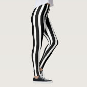Leggings Tendance Blancs Et Noirs Verticaux (Droite)