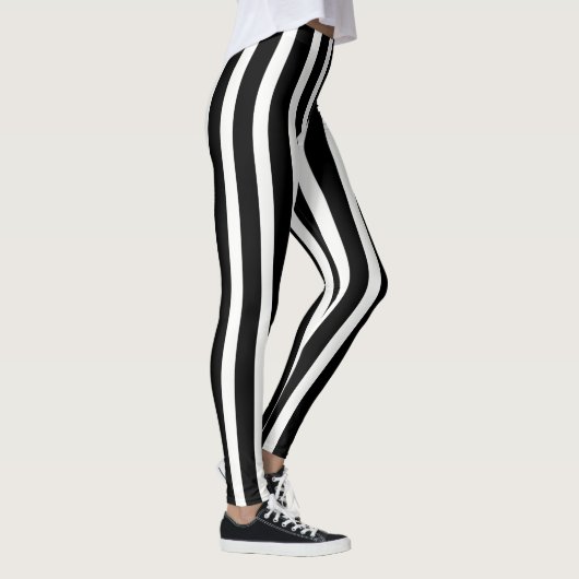 Leggings Tendance Blancs Et Noirs Verticaux (Droite)