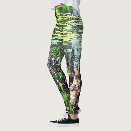 Leggings Tendance Lily Pad Camouflage Look (Gauche)