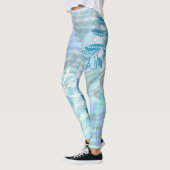 Leggings Tendance moderne feuille automne abstrait floral (Gauche)