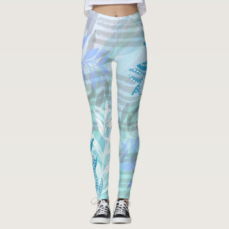 Leggings Tendance moderne feuille automne abstrait floral