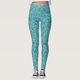Leggings Tendance Pastel Blue Stones Zen Nature Aquarelle