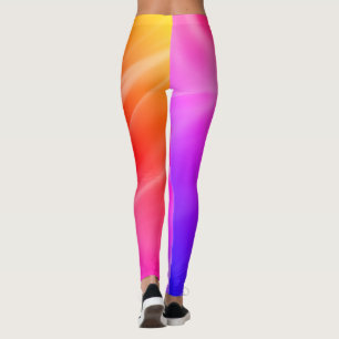 Leggings Tendance Rainbow rose Gradient Girly