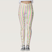Leggings Tendance rose Bleu Jaune Vert Couleurs Moderne (Devant)