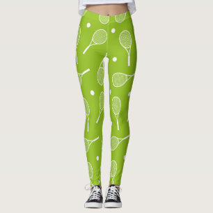 Leggings Tennis ball et raquette sur vert