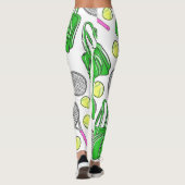 Leggings Tennis Racquet Boules de sac Preppy (Dos)