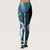 Leggings Tentacles Galaxy Blue Moon Rays (Dos)