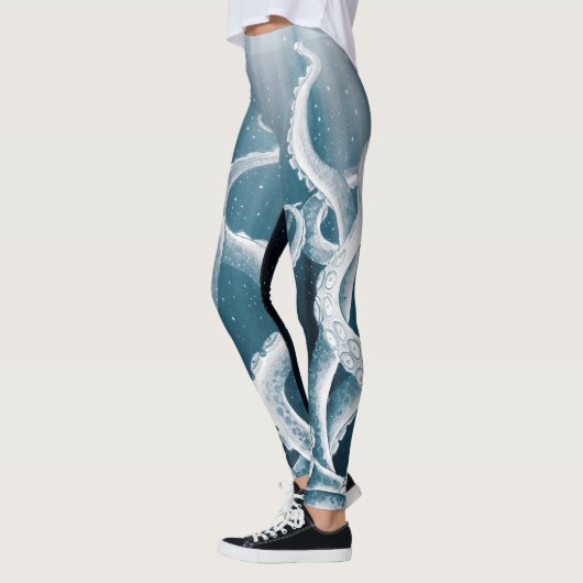 Leggings Tentacles Galaxy Blue Moon Rays (Gauche)