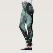 Leggings Tentacles s'estompera verdoyant Seafoam dans la me (Gauche)