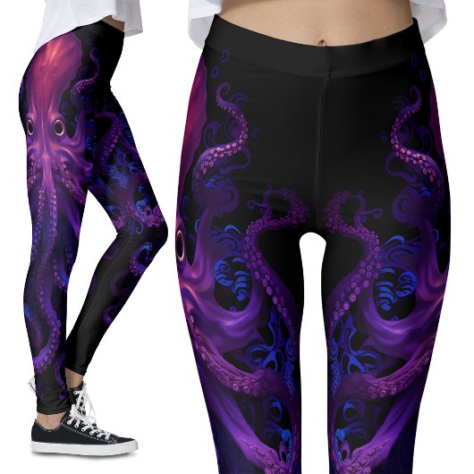 Leggings Tentacles violets Kraken Océan Monster Octopus