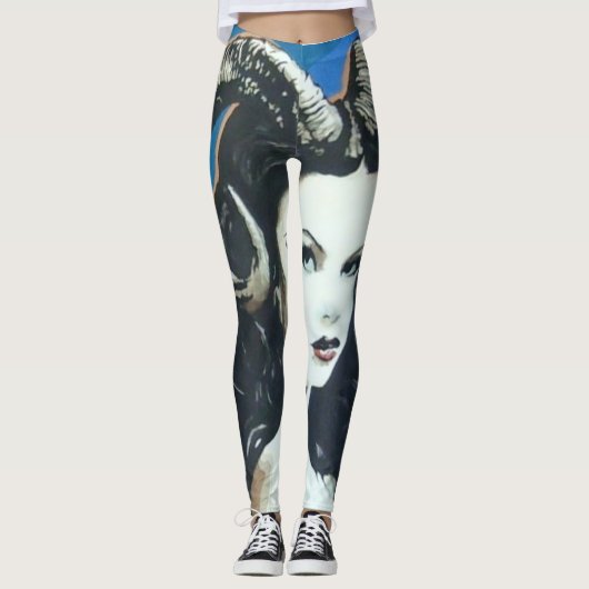 Leggings 'Tentation dans la magie' Peinture sur une (Devant)